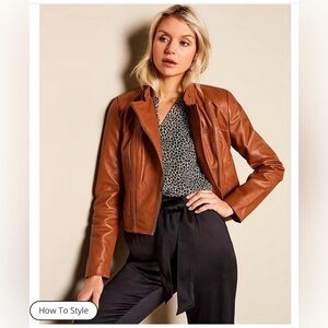 Michael Kors genuine leather jacket. Size 2XL. NWT